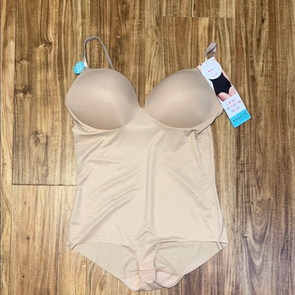 Assets Spanx women’s XL Shaping Micro Low Back Cupped Bodysuit Shapewear nude - Picture 2 of 12